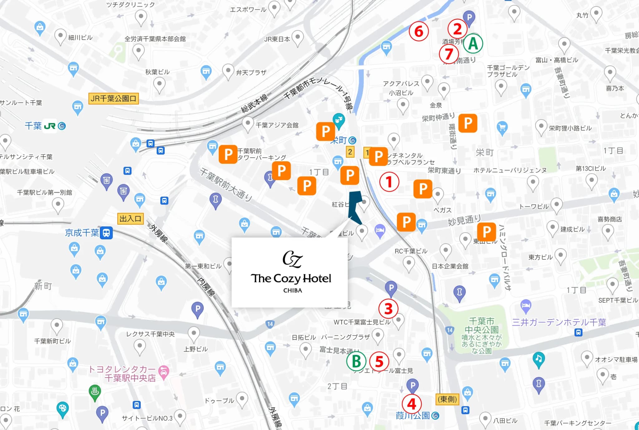 近隣駐車場マップ